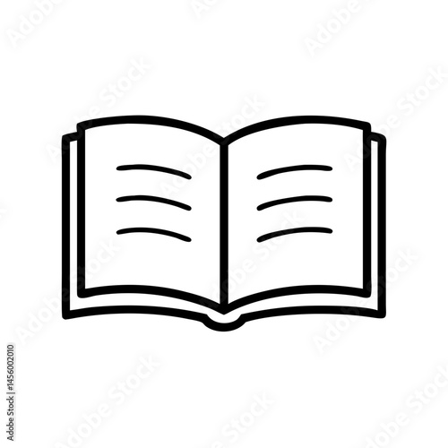 open book with blank pages on transparent background for web and graphic design