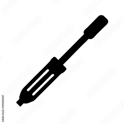 screwdriver silhouette on transparent background for web and graphic design