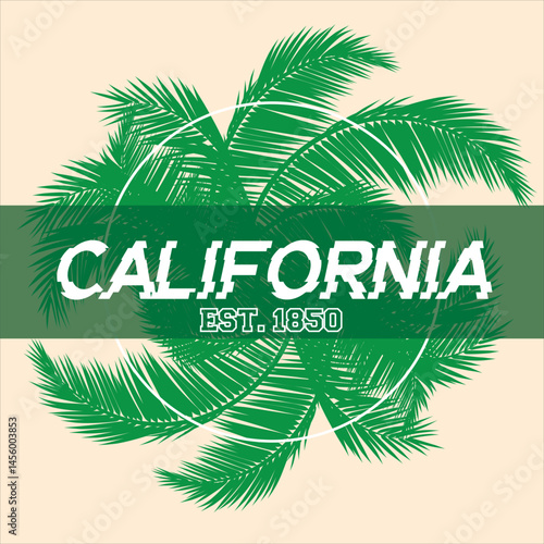 glitcy california typography graphic print , Abstract fashion drawing and creative design for t-shirts, mugs, graphic tee, sweatshirt, cases, etc. Illustration in modern style for clothes
