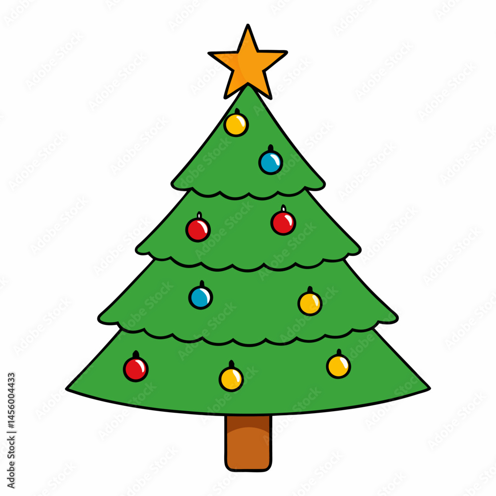 Christmas tree vector illustration Christmas tree vector illustration