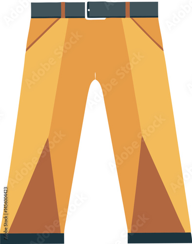 A stylish vector art illustration of sleek leather pants, showcasing detailed texture, smooth shading, and modern fashion appeal in high-quality design.