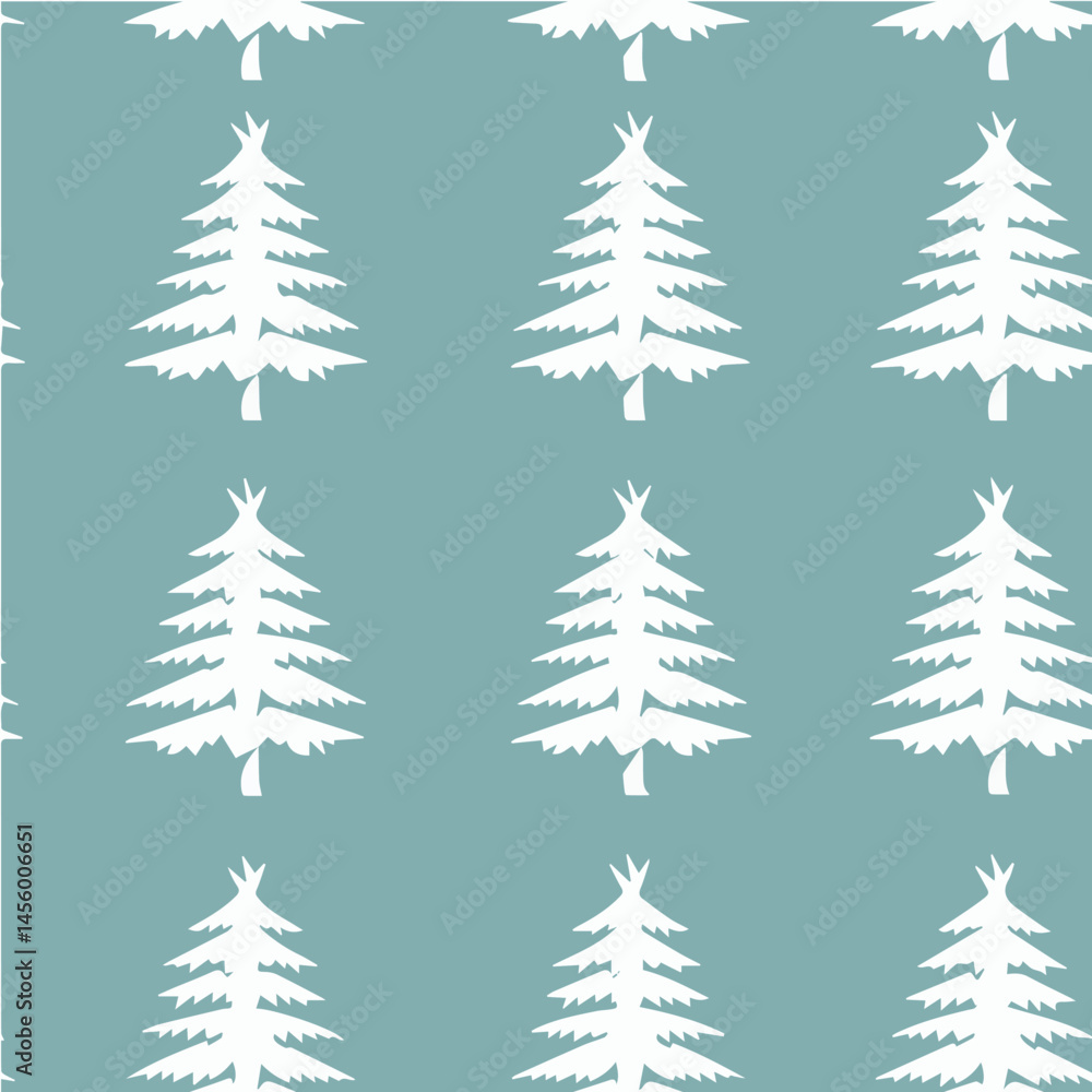 Obraz premium Vector of Christmas tree Seamless Patterns