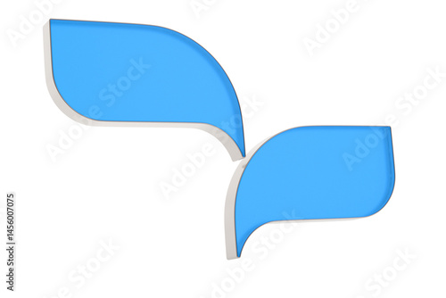 Blue Speech bubble on white...