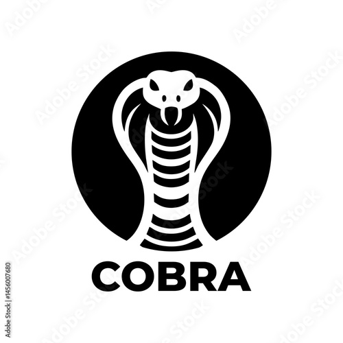 Cobra Silhouette Vector Graphic Dangerous Venomous Snake Wild Predator Reptile Animal Nature Dark Shadow Jungle Movement Exotic Deadly Elegant Aggressive Serpent Tropical Wildlife Art