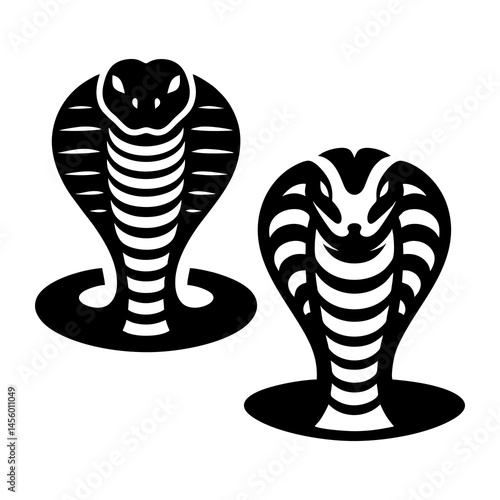 Venomous Cobra Silhouette Snake Dangerous Predator Wildlife Reptile Animal Dark Shadow Exotic Deadly Wild Jungle Serpent Aggressive Fang Elegant Mysterious Movement Cold Jungle Art Illustration