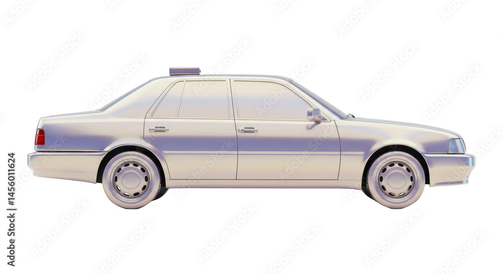 Isolated Shiny Car Chrome Color Sleek Design Isolated Shiny Car Chrome Color Sleek Design