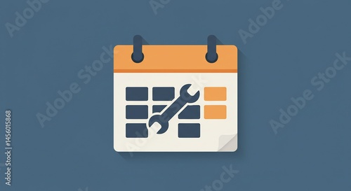 Scheduling Maintenance Event with Spanner Icon on Calendar