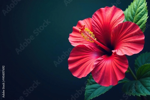 Wallpaper Mural Bold hibiscus motif, stylized petals, clean lines , Hibiscus, graphic Torontodigital.ca