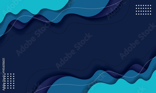 Abstract Wave Multiple Color Background