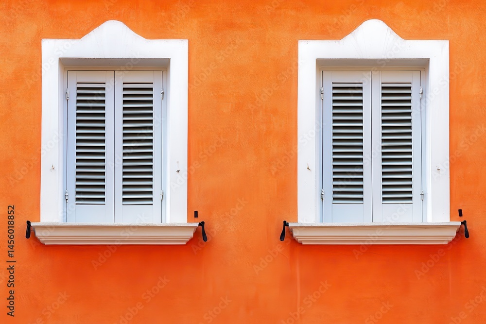 Fototapeta premium window with shutters