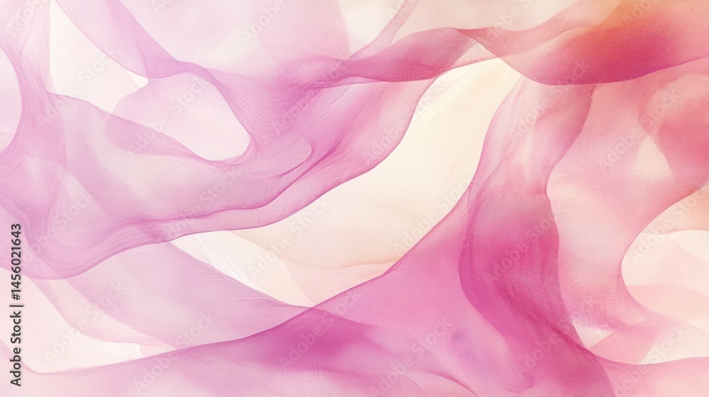 Fototapeta premium Pink and Peach Sheer Fabric Texture Background