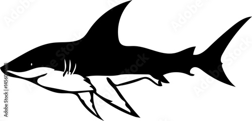 silhouette of a shark