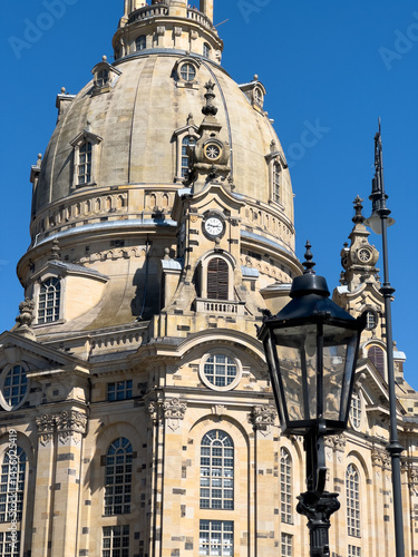 Frauenkirche cathedral architecture in Dresden Saxony german