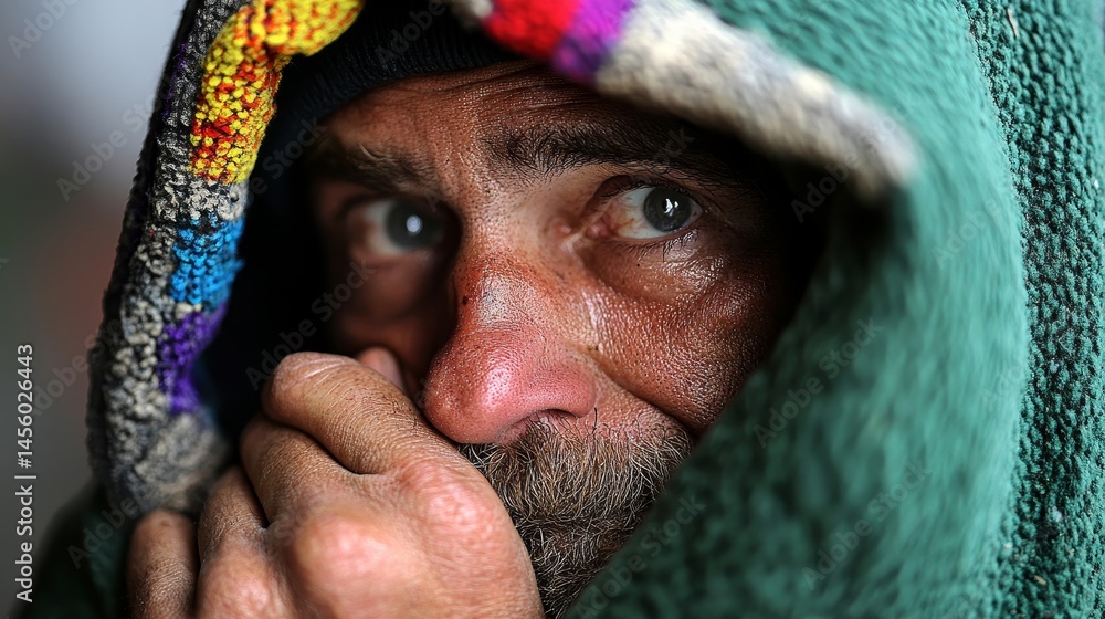 A man with a beard and a green hoodie is looking at the camera