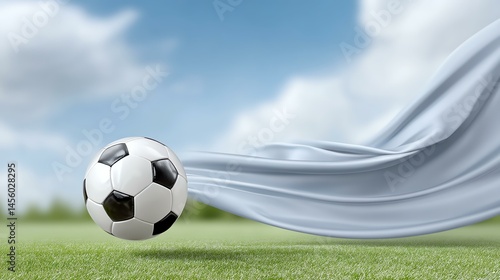 Soccer Ball Field Abstract Presentation