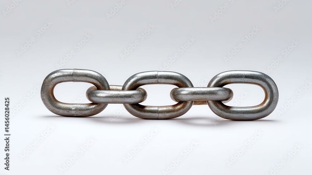 Fototapeta premium Three Linked Chain Sections