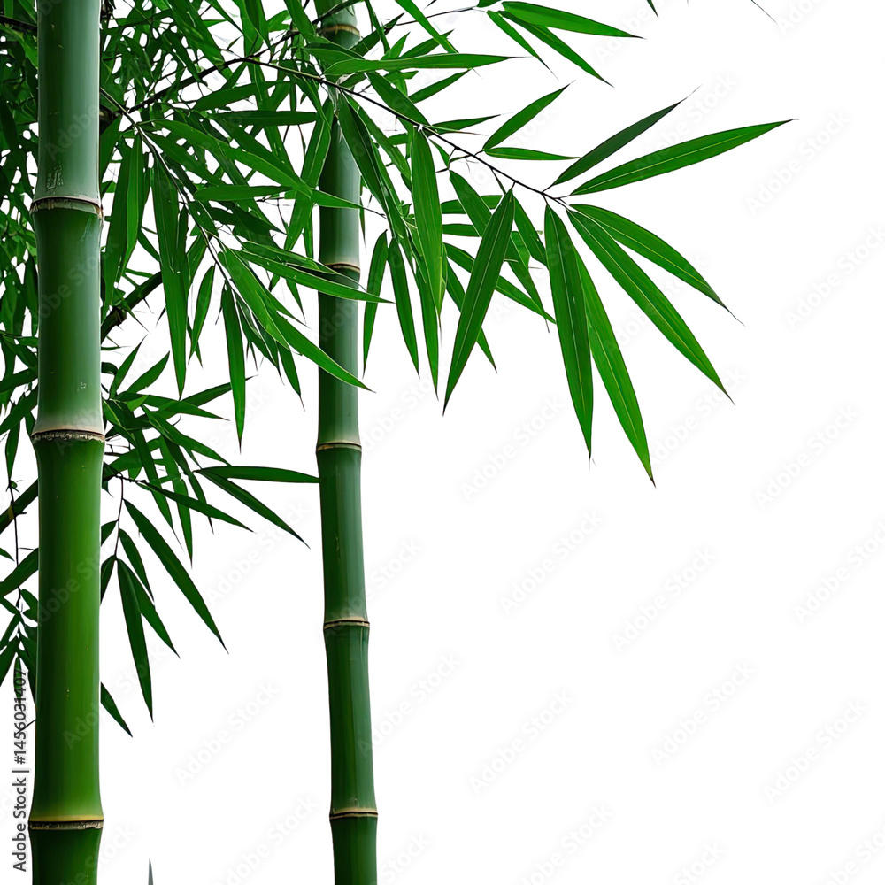 Naklejka premium Bamboo Trees, Generative AI