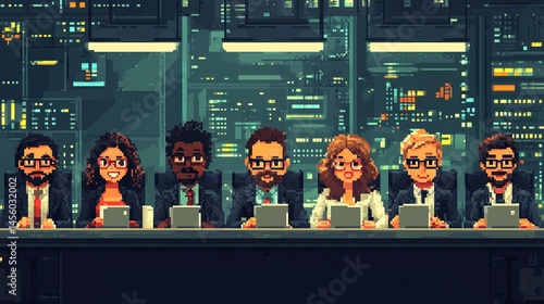Pixel Art Business Meeting