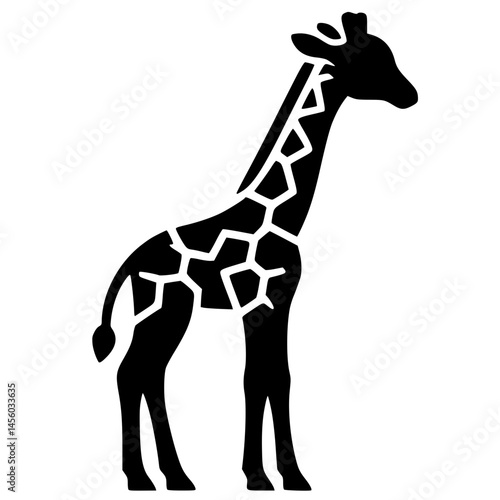 Silhouette of a baby giraffe