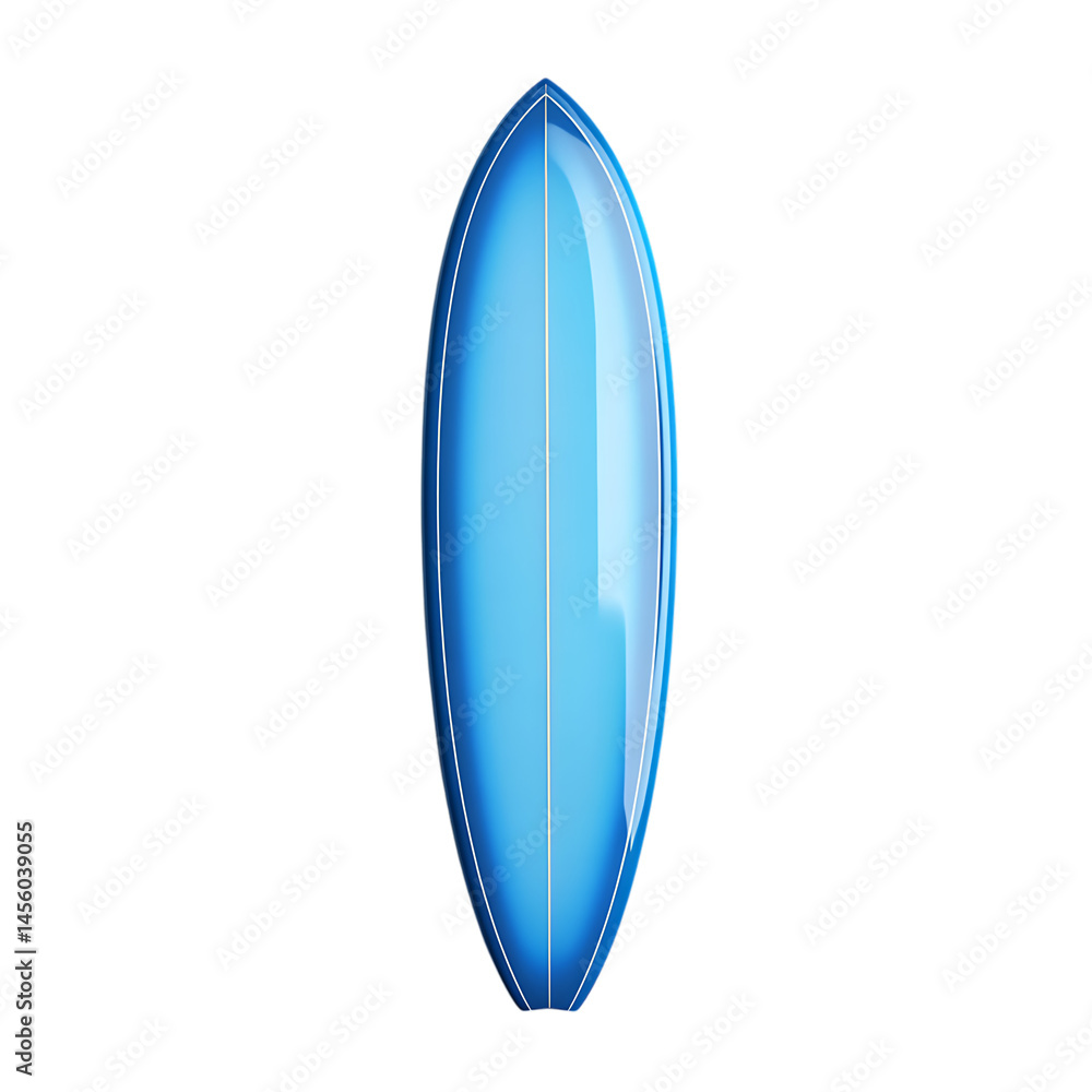 Blue surfboard with sleek design Blue surfboard with sleek design