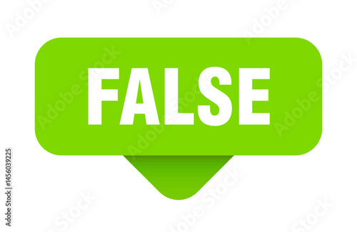 false sticker. false sign on transparent background
