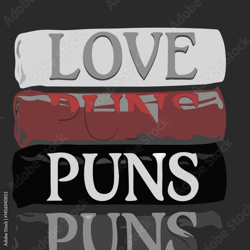 Romantic typography T-shirt design featuring love puns and quotes, perfect for couples and Valentine's Day gifts.