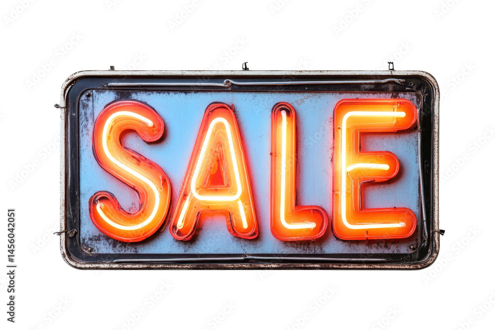 Neon sign glowing with the word