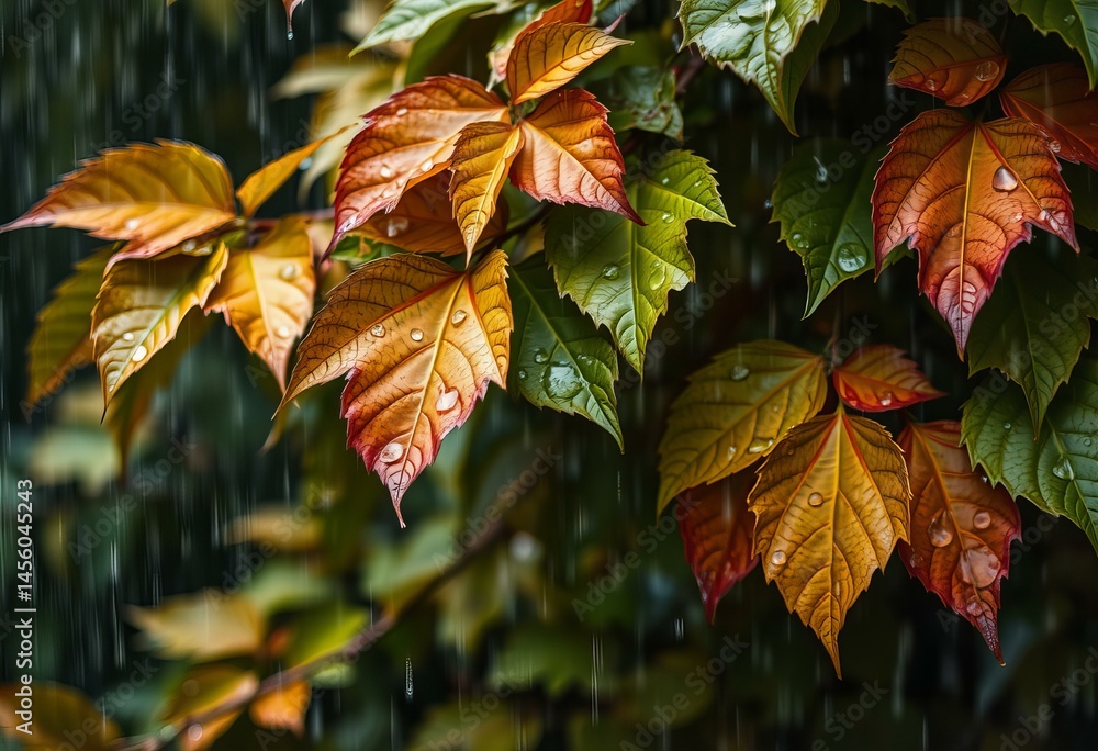 Stunning Leaves in a rainstorm, high quality Stunning Leaves in a rainstorm, high quality