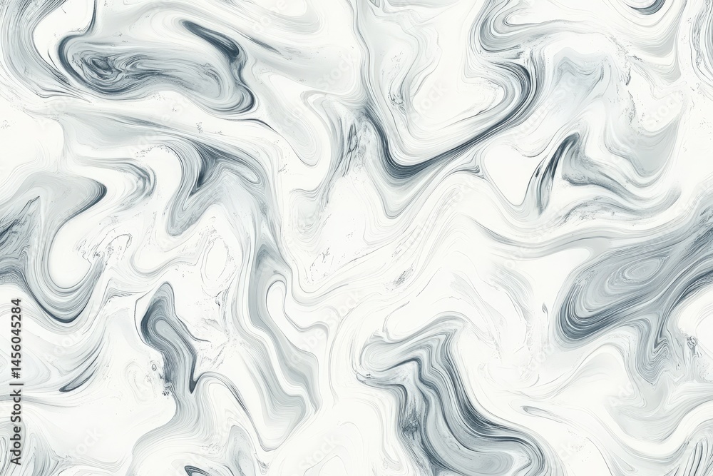 Fluid abstract marble pattern with gray swirls