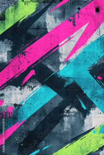 Obraz na płótnie Multicolor graffiti pattern showcasing street art spirit w salonie