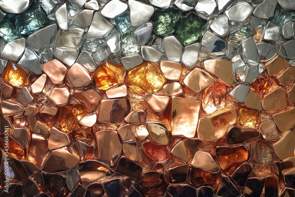 Abstract molten metal patterns in vivid art design