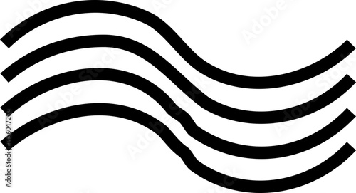 Air , water waves line icon. Simple wind, breeze, outline signs, weather symbol isolated on transparent backgrounds, vector  with editable stroke. Various wave art design logo element.