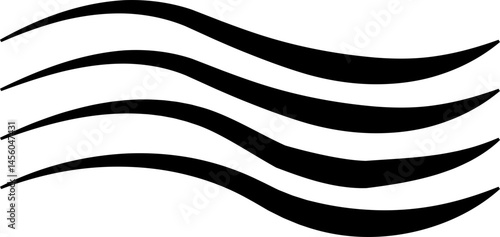 Air , water waves line icon. Simple wind, breeze, outline signs, weather symbol isolated on transparent backgrounds, vector  with editable stroke. Various wave art design logo element.