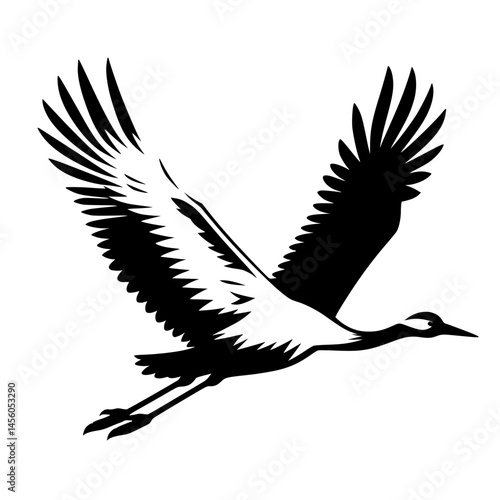 Silhouette of a stork