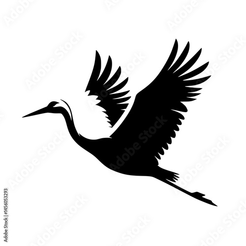 Silhouette of a stork