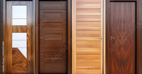 wooden door in a house
