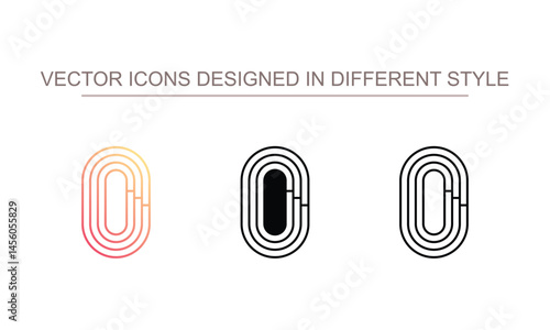 Running Track icon design with white background stock illustration
