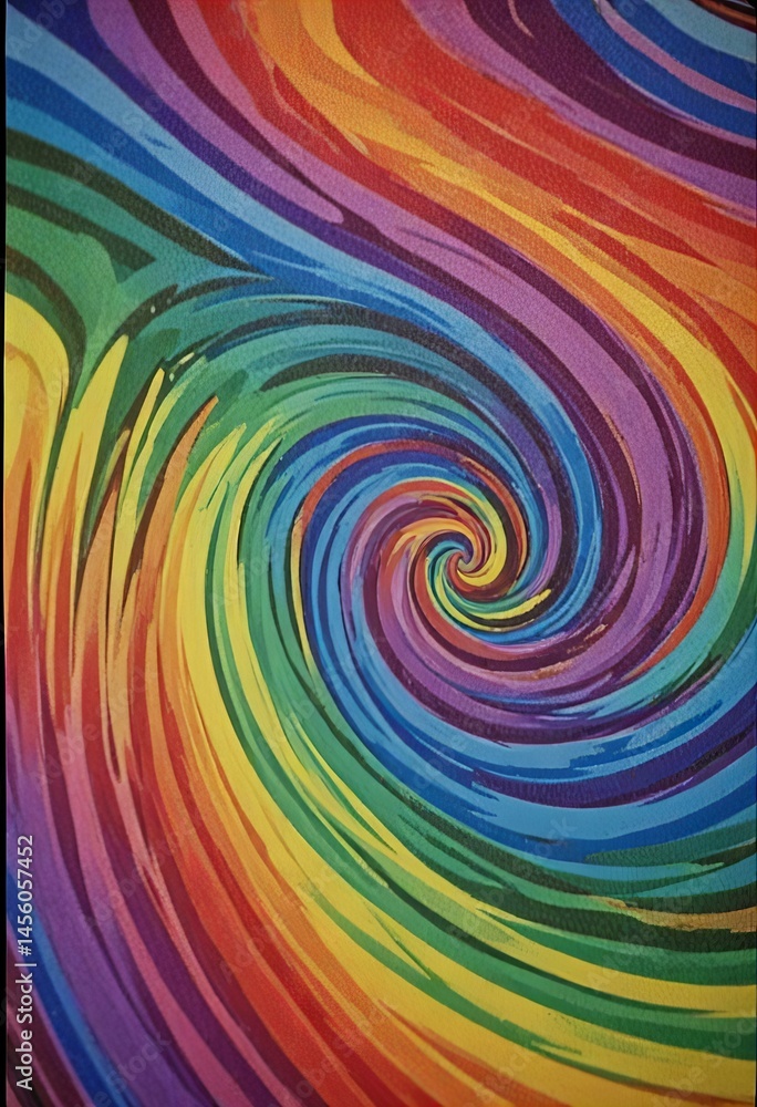 Fototapeta premium Picture Rainbow swirl design, high quality