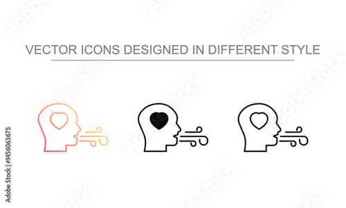 Breathing Exercise icon design with white background stock illustration