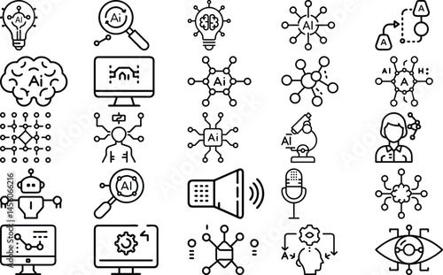 AI & Machine Learning Concepts Icon Set