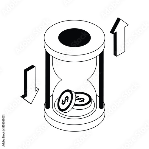 Have a look at this modern isometric showing financial changes