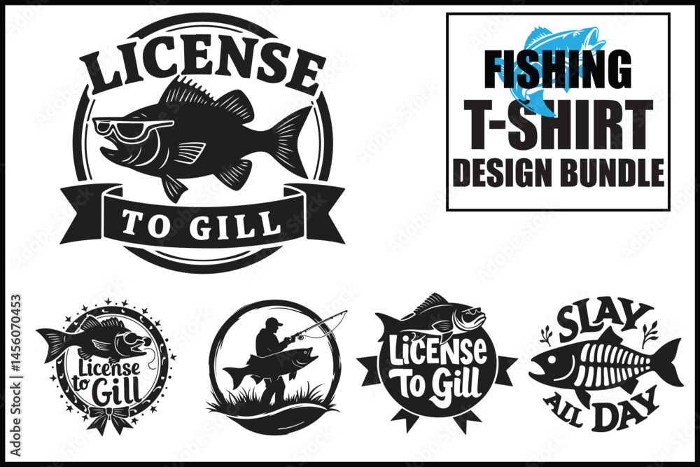 Fototapeta premium Born to Fish: Pro T-Shirt Bundle 