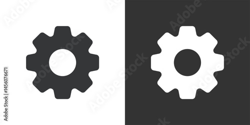 Gear icon. Solid glyph series icon