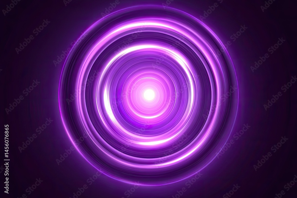 Concentric rings of vibrant purple light converge on a central point of intense white light, creating a dynamic and glowing effect Concentric rings of vibrant purple light converge on a central point of intense white light, creating a dynamic and glowing effect