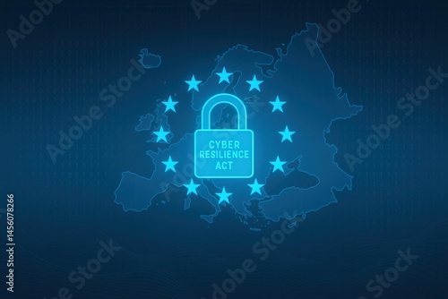 Wallpaper Mural Cyber Resilience Act Over Europe Map With Lock Icon Torontodigital.ca