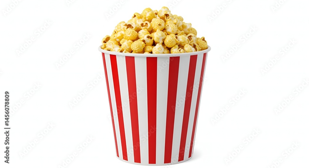 Popcorn Bucket Isolated on White Background Popcorn Bucket Isolated on White Background