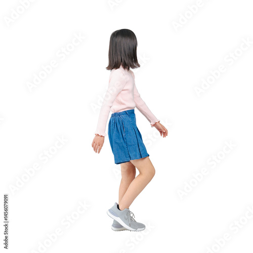 Quadro su tela 歩く、歩行者、女の子、女子、小学生、全身、日本人、笑顔、子ども、キッズ、散歩、スタート、ポジティブ、元気、JS、小さい、α世代、アルファ世代、女性、少女、10代