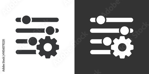 Adjustment icon. Solid glyph series icon