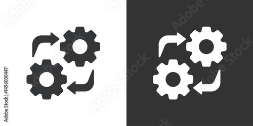 Process  icon. Solid glyph series icon