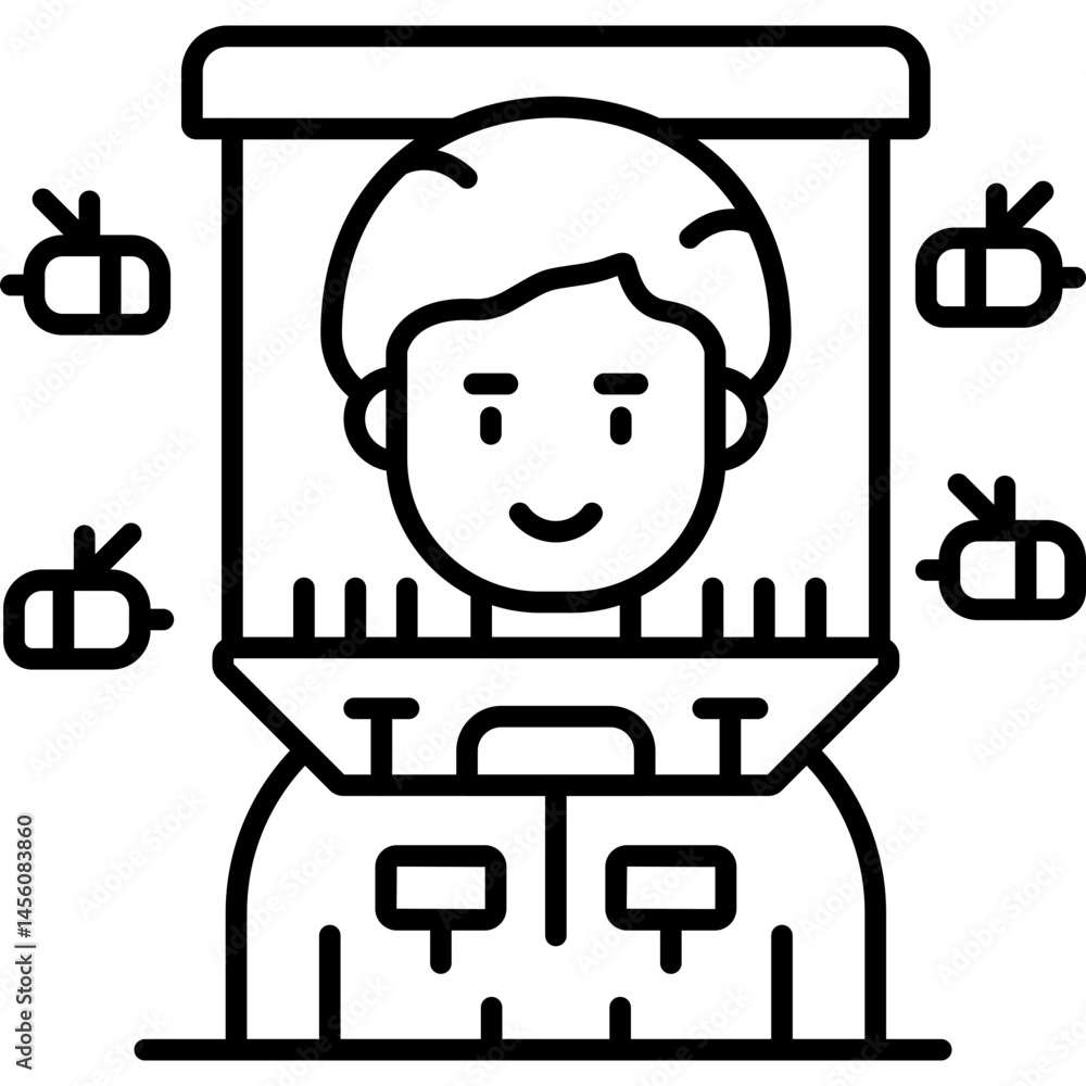 No Bee Icon Vector Element No Bee Icon Vector Element